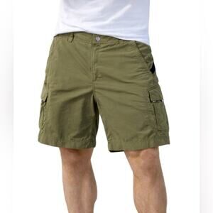 Oho Gear Shorts Mens Large Olive Green Pockets Outdoor Fishing HIking Cargo Ligh